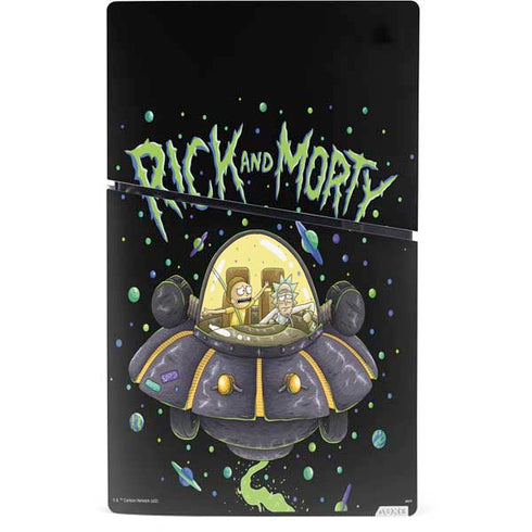Adult Swim Rick and Morty Spaceship PS5 Slim Digital Edition Console Skin